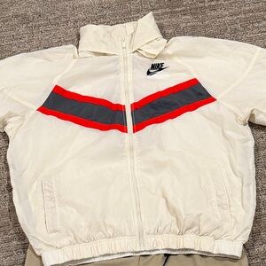 Nike Cream Jacket with Red and Gray Accents